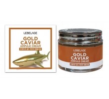 Антивозрастной ампульный крем с экстрактом икры и золота Lebelage Ampule Cream Gold Caviar 70мл (КОРЕЯ ОРИГИНАЛ) (07300)