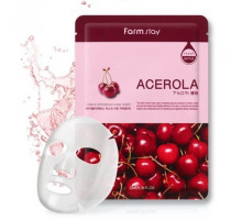 Маска тканевая для лица с экстрактом ацеролы FarmStay Visible Difference Mask Sheet Acerola