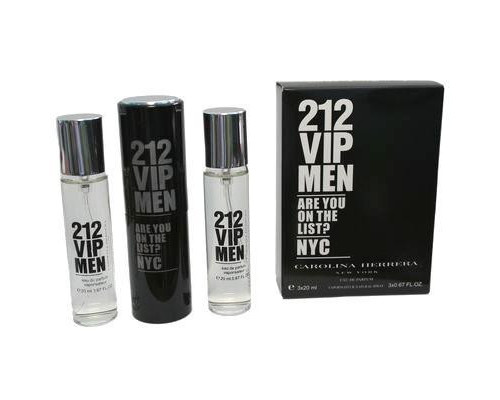 CAROLINA HERRERA 212 VIP MEN - НАБОР MINI 3Х20 мл