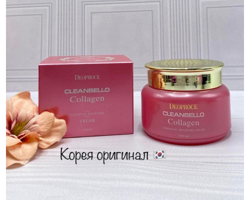 КРЕМ ДЛЯ ЛИЦА DEOPROCE CLEANBELLO COLLAGEN ESSENTIAL MOISTURE CREAM, 100 МЛ КОРЕЯ ОРИГИНАЛ (0400)