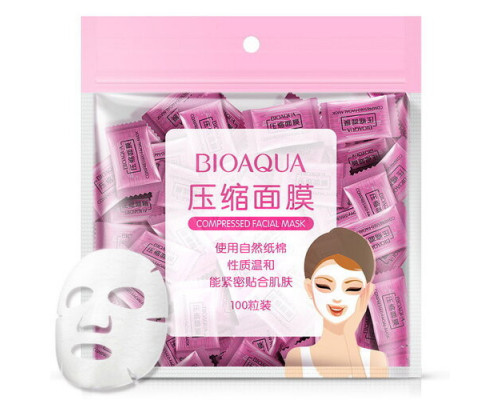 Прессованная тканевая маска-таблетка BioAqua Compressed Facial Mask