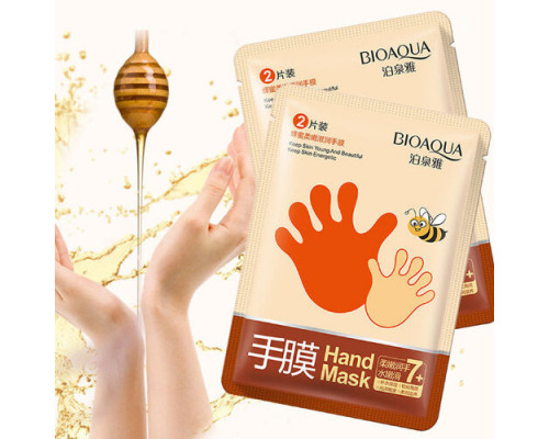 Медовая маска-перчатки для рук BioAqua Honey Hand Mask